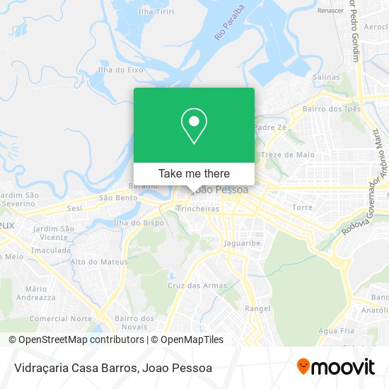Vidraçaria Casa Barros map