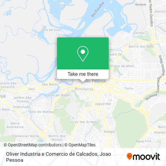 Mapa Oliver Industria e Comercio de Calcados