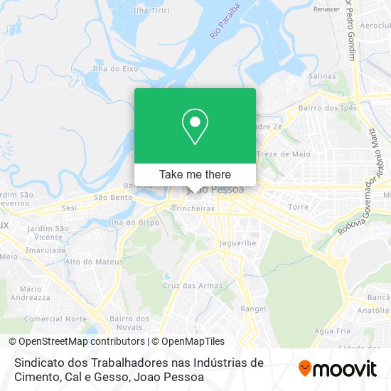 Mapa Sindicato dos Trabalhadores nas Indústrias de Cimento, Cal e Gesso