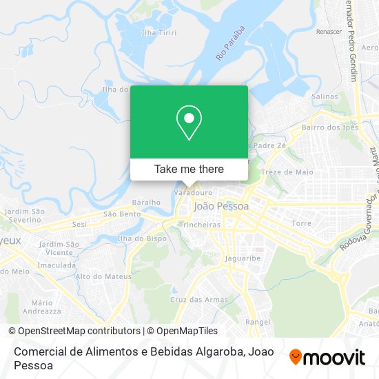 Comercial de Alimentos e Bebidas Algaroba map