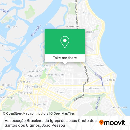 Mapa Associação Brasileira da Igreja de Jesus Cristo dos Santos dos Ultimos