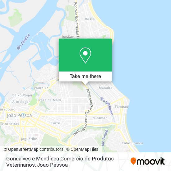 Mapa Goncalves e Mendinca Comercio de Produtos Veterinarios