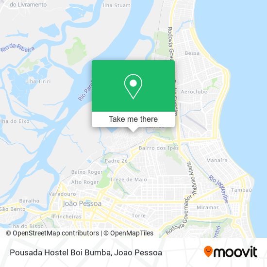 Pousada Hostel Boi Bumba map