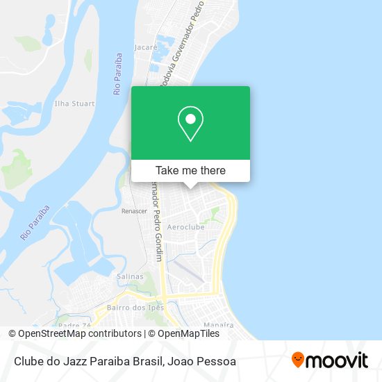 Mapa Clube do Jazz Paraiba Brasil