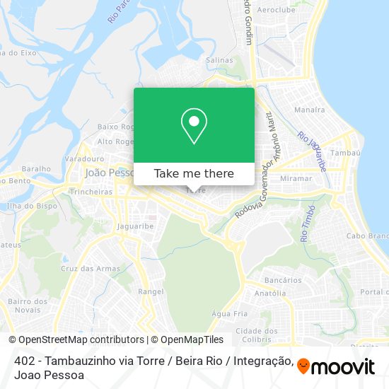 402 - Tambauzinho via Torre / Beira Rio / Integração map