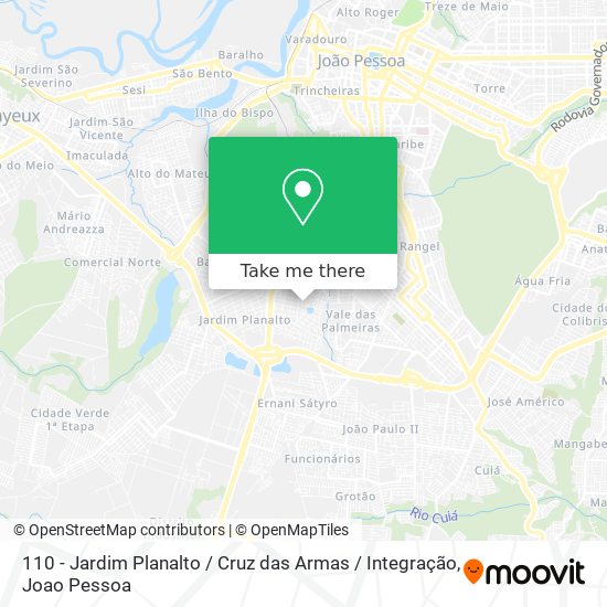 110 - Jardim Planalto / Cruz das Armas / Integração map