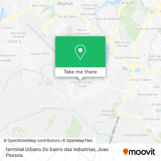 terminal Urbano Do bairro das industrias map