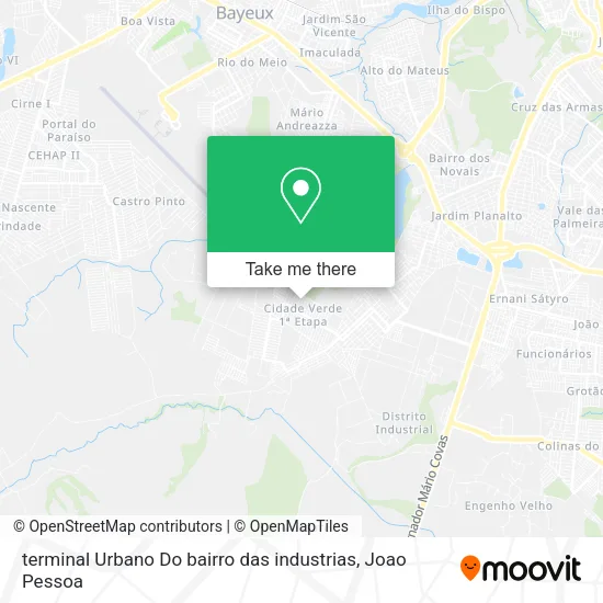 terminal Urbano Do bairro das industrias map