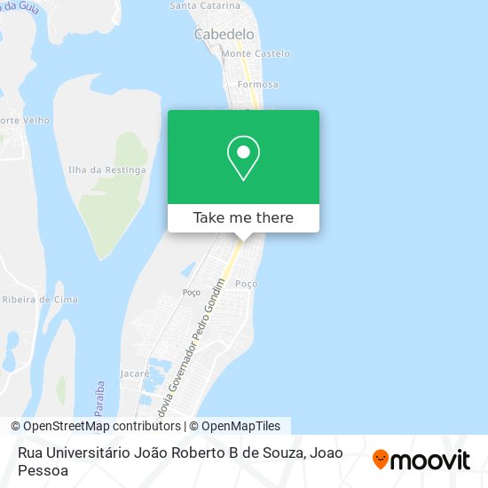 Rua Universitário João Roberto B de Souza map