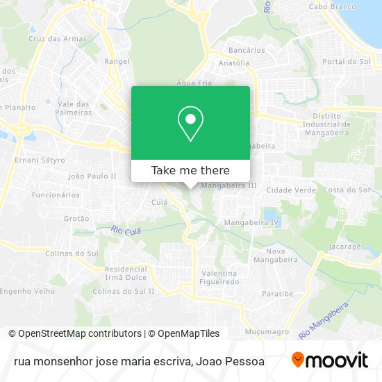 rua monsenhor jose maria escriva map