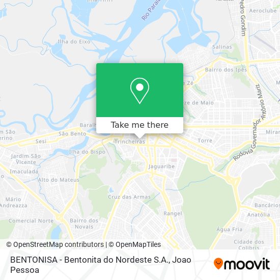 Mapa BENTONISA - Bentonita do Nordeste S.A.