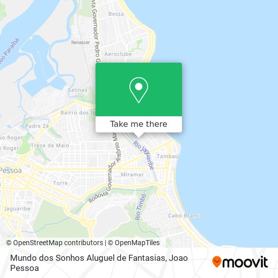Mundo dos Sonhos Aluguel de Fantasias map