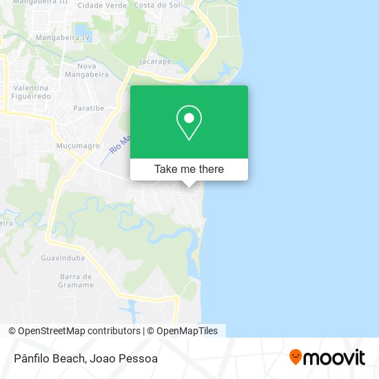Pânfilo Beach map