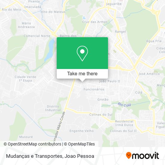 Mudanças e Transportes map
