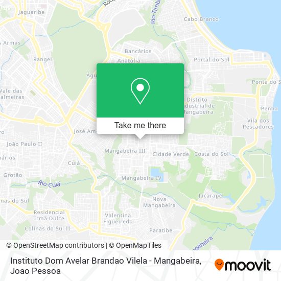 Mapa Instituto Dom Avelar Brandao Vilela - Mangabeira