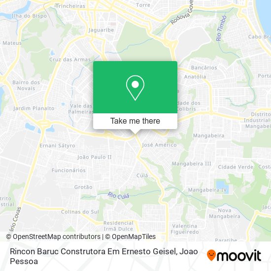 Rincon Baruc Construtora Em Ernesto Geisel map