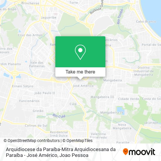 Arquidiocese da Paraíba-Mitra Arquidiocesana da Paraíba - José Américo map