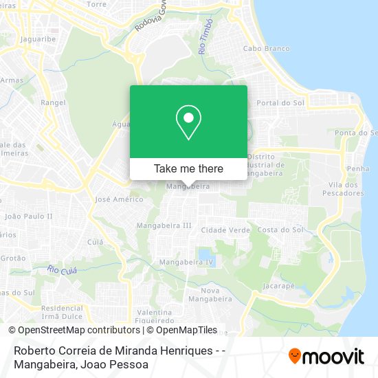 Roberto Correia de Miranda Henriques - - Mangabeira map