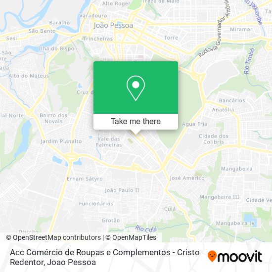 Acc Comércio de Roupas e Complementos - Cristo Redentor map