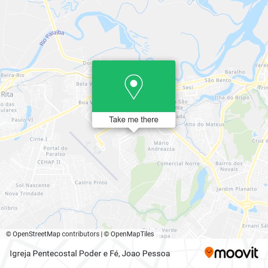 Mapa Igreja Pentecostal Poder e Fé