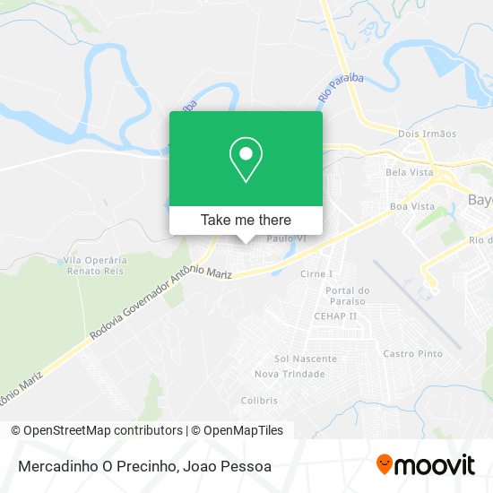 Mapa Mercadinho O Precinho