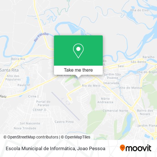 Mapa Escola Municipal de Informática