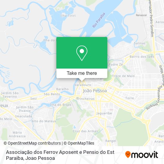 Associação dos Ferrov Aposent e Pensio do Est Paraiba map