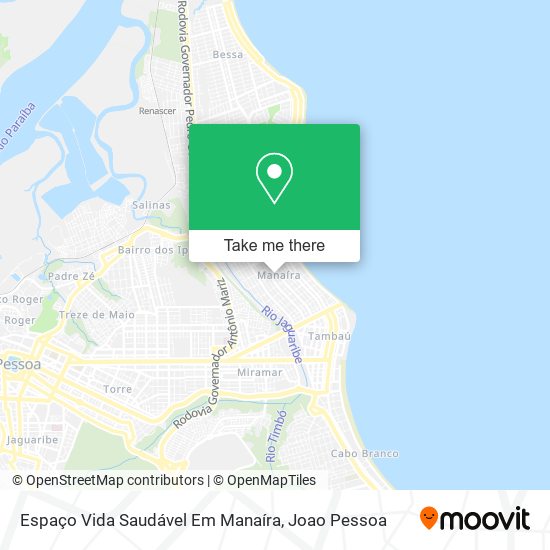 Espaço Vida Saudável Em Manaíra map