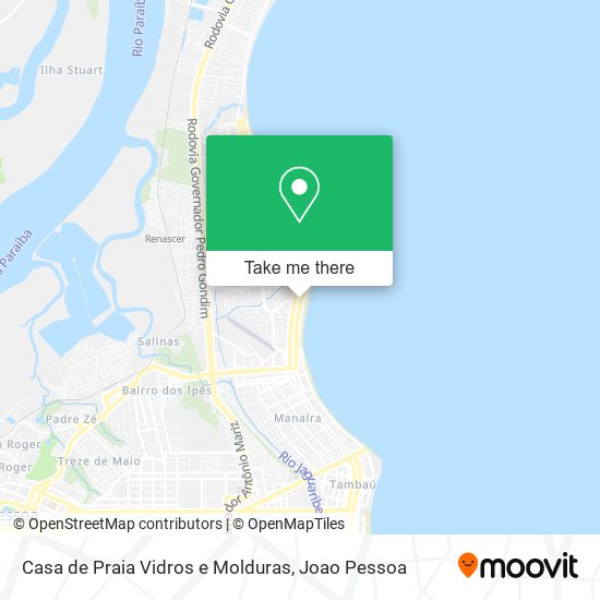 Casa de Praia Vidros e Molduras map
