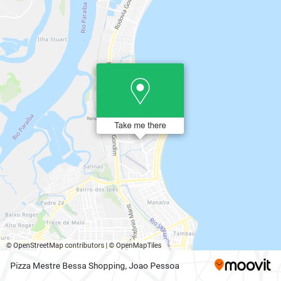 Mapa Pizza Mestre Bessa Shopping