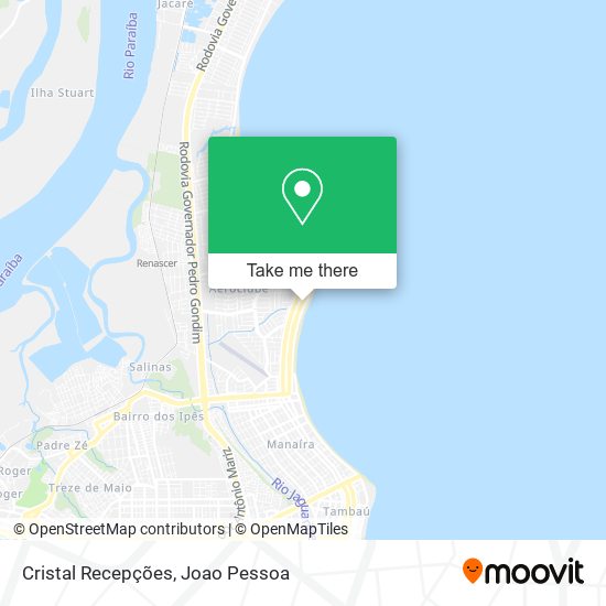 Cristal Recepções map