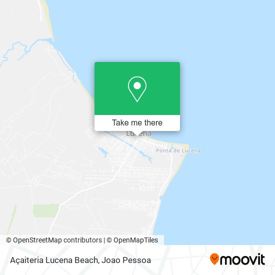 Açaiteria Lucena Beach map