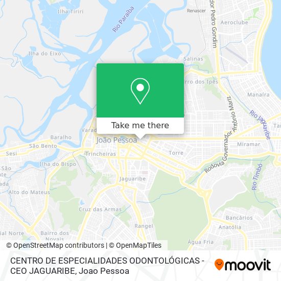 CENTRO DE ESPECIALIDADES ODONTOLÓGICAS - CEO JAGUARIBE map