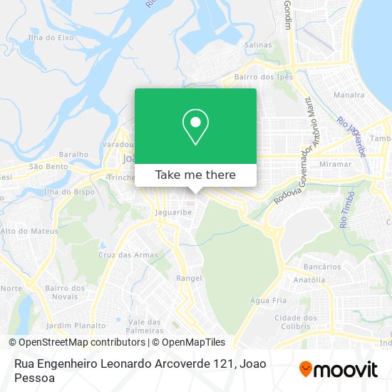 Mapa Rua Engenheiro Leonardo Arcoverde 121