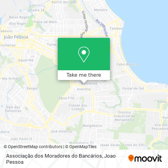 Associação dos Moradores do Bancários map