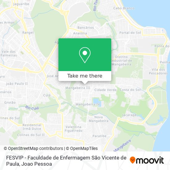 FESVIP - Faculdade de Enfermagem São Vicente de Paula map