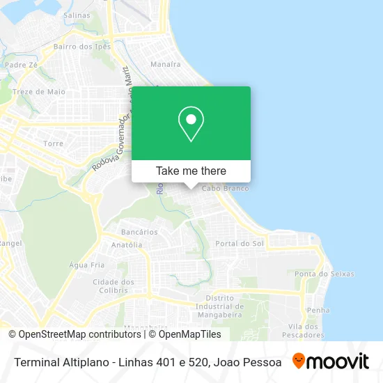 Terminal Altiplano - Linhas 401 e 520 map