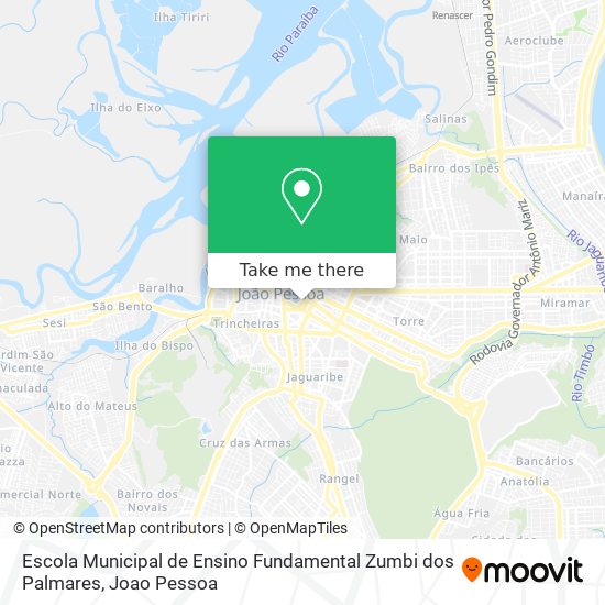 Mapa Escola Municipal de Ensino Fundamental Zumbi dos Palmares