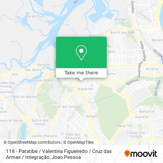 118 - Paratibe / Valentina Figueiredo / Cruz das Armas / Integração map