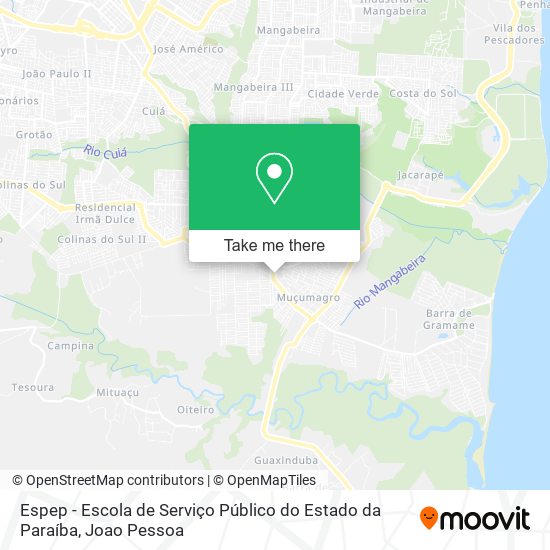 Mapa Espep - Escola de Serviço Público do Estado da Paraíba