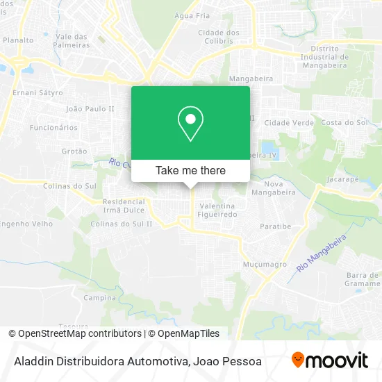 Aladdin Distribuidora Automotiva map