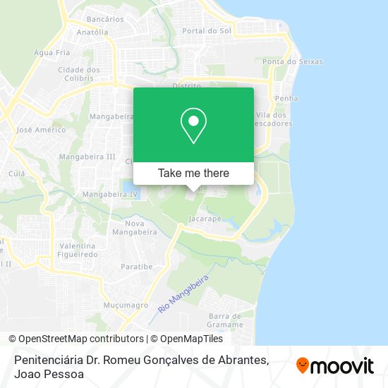 Penitenciária Dr. Romeu Gonçalves de Abrantes map