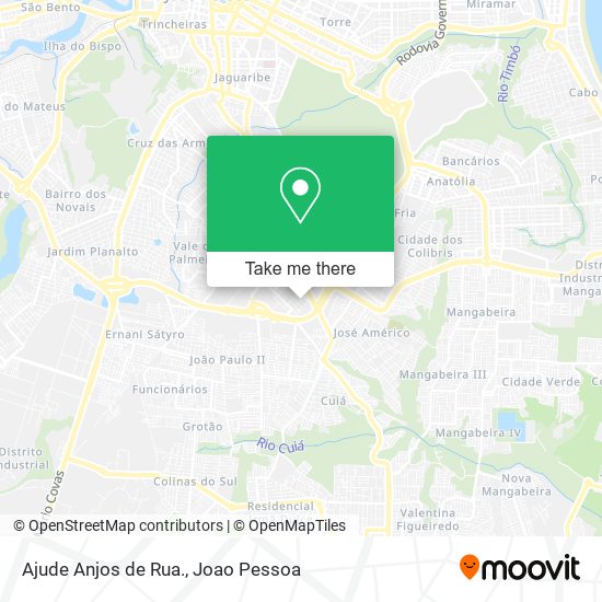 Ajude Anjos de Rua. map