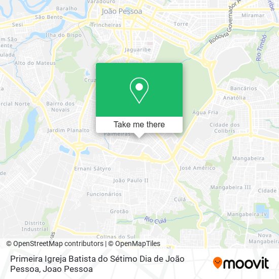 Primeira Igreja Batista do Sétimo Dia de João Pessoa map