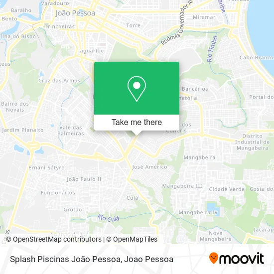 Mapa Splash Piscinas João Pessoa