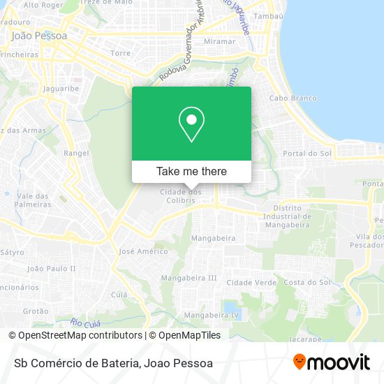 Sb Comércio de Bateria map