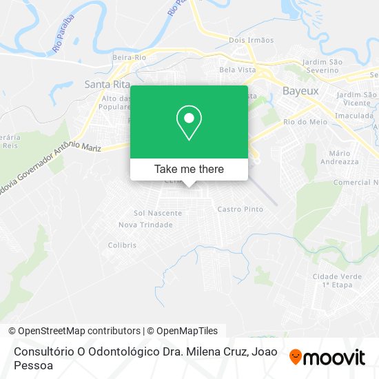 Consultório O Odontológico Dra. Milena Cruz map
