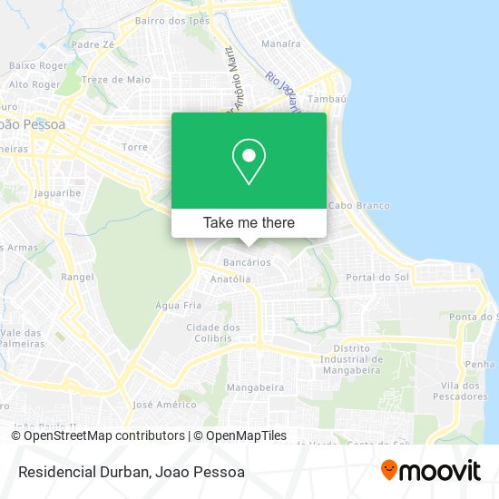 Residencial Durban map