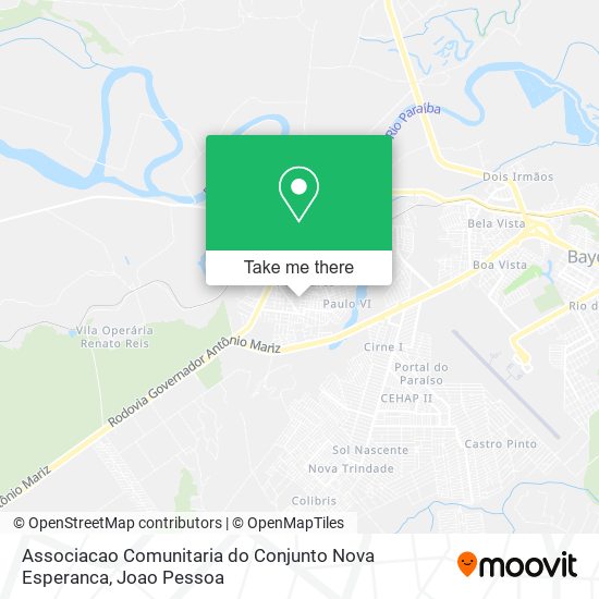 Associacao Comunitaria do Conjunto Nova Esperanca map