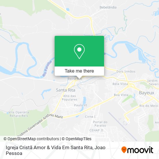 Igreja Cristã Amor & Vida Em Santa Rita map